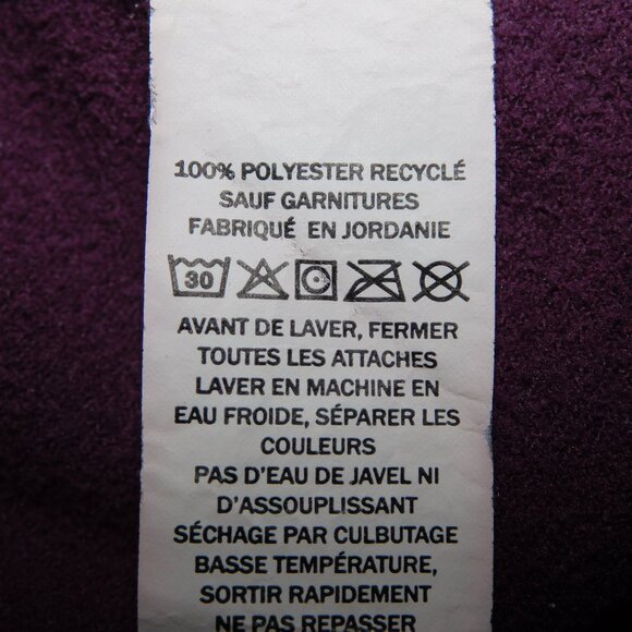 LL Bean Womens M Purple Plum Full Zip Fleece Plush Jacket Sweater - Picture 6 of 12